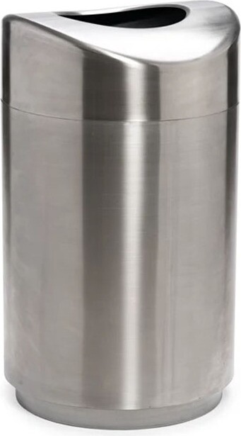 ECLIPSE Poubelle décorative ronde en acier inoxydable 30 gal #RB0002030SS