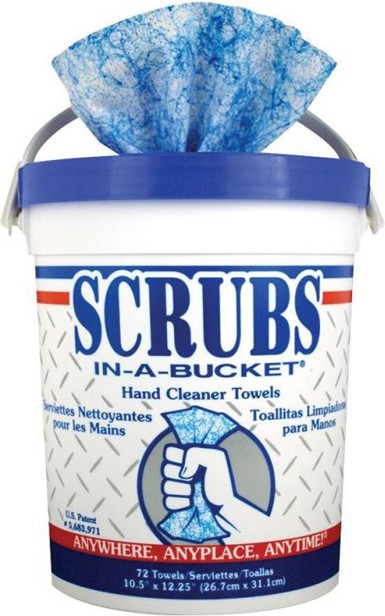 Hand Cleaner Towels SCRUBS in-a-Bucket #WH00DC42200