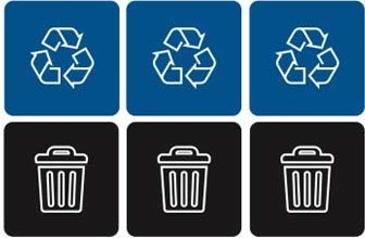 Étiquettes de recyclage Waste Watcher #BU100204000