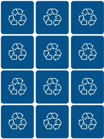Étiquettes de recyclage Waste Watcher #BU100209000