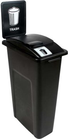 Waste Watcher Single Trash Container with Lift-Up Lid #BU101034000