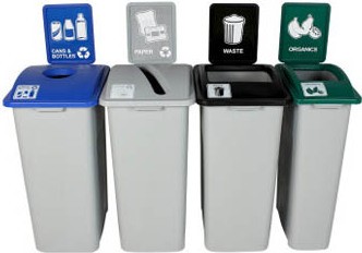Quatuor Containers Cans, Paper, Organic and Waste Waste Watcher XL #BU101360000