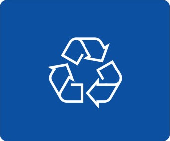 Étiquette de recyclage avec icône pour poubelle extérieure OCTO #BU100223000
