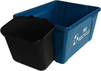 Recycling Container and Hanging Waste Basket We Recycle OFFICE COMBO #BU101398000