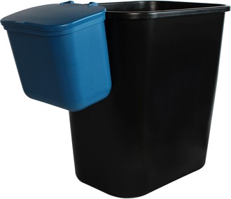 Recycling Container and Hanging Waste Basket Double OFFICE COMBO #BU101411000
