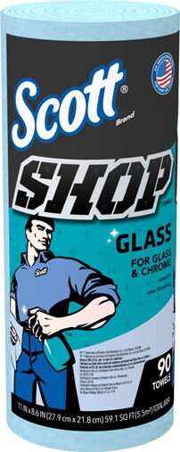 32896 Scott Chiffons d'atelier pour le verre en rouleau bleu #KC032896000