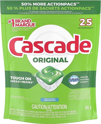 CASCADE ORIGINAL Actionpacs Dishwasher Detergent #PG098082000