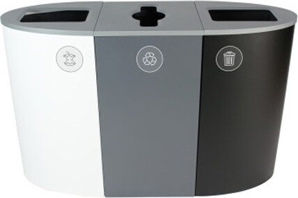 SPECTRUM 3-Stream Waste, Botlles and Compost Recycling Station 68 Gal #BU101196000