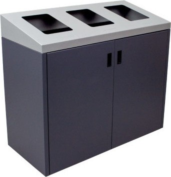 Triple Indoor Inclined Container Grey SUMMIT 96 gal #BU105181000