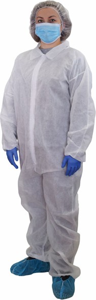 White Protective and Disposable Coverall #GL007721000