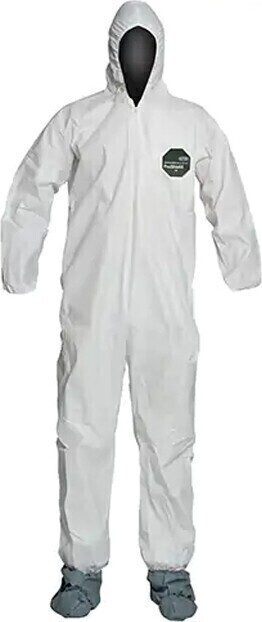 Proshield 50 Protection White Microporous Coverall with Boots #TQSFQ746000