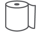 Essuie-mains en rouleau blanc