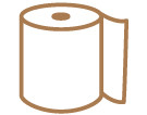 Essuie-mains en rouleau brun