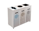 3 compartments recycling stations