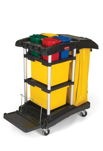 Janitor Cleaning Cart with Clolored Bins Hygen #RB009T74NOI
