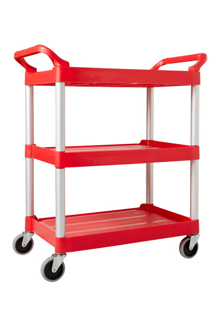 Utility Cart 3 Shelves 3424-88 with Swivel Casters #RB342488ROU
