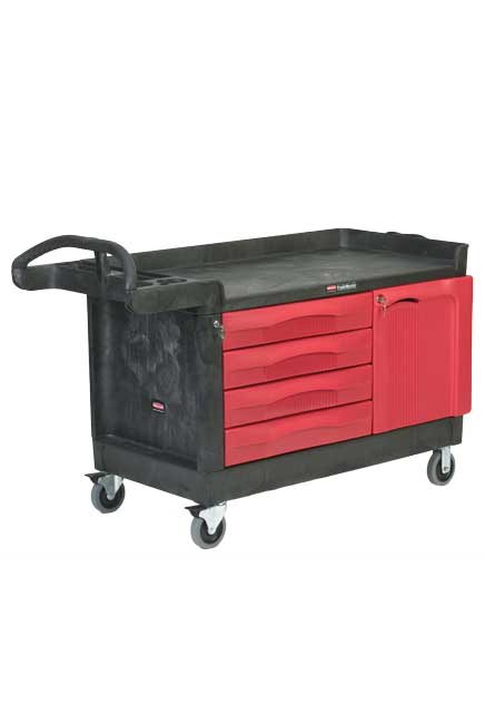 Working Cart with Drawers and Lockable Doors Rubbermaid 4533-88 #RB454888NOI