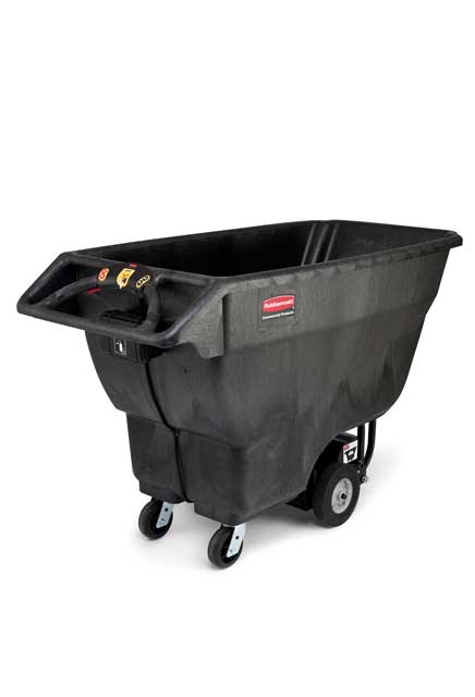 Chariot à bascule motorisé 1 verge cube Rubbermaid 1021 #RB001021NOI