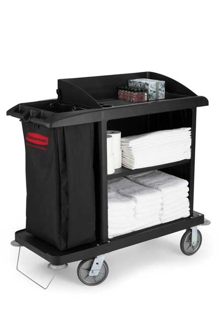 Chariot de ménage simple à 3 tablettes 6190, 6192 Compact #RB006190000