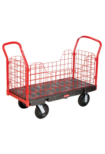 Chariot de manutention avec panneaux latéraux Rubbermaid 4486 #RB004486NOI