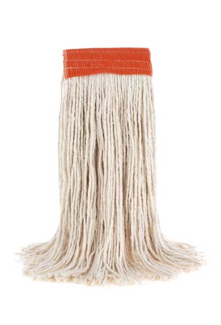 Jaws, Cotton Wet Mop, Wide Band, Cut-End, White #AG004520000