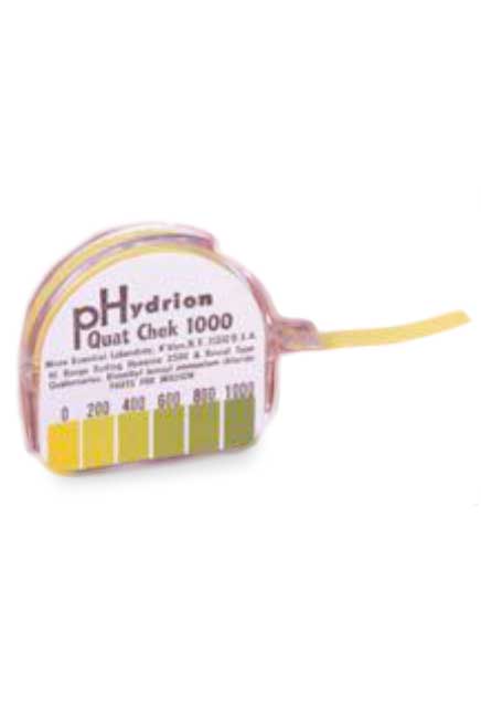 Bandelette pour test de dilution quaternaire pHydrion Quat Chek #AN001953001