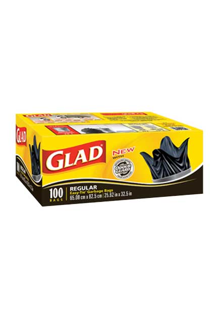 Sacs à ordures 75 L Glad 26" x 33", noir #CL080042000