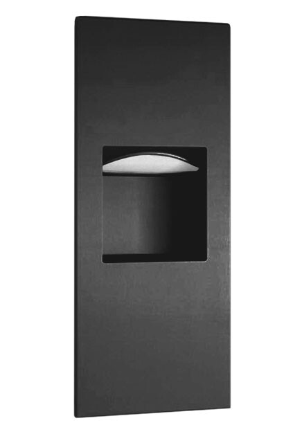 Wall Built-in 31'' Paper Dispenser and Waste Receptacle Combo Unit Bobrick B-36903 TRIMLINE #BO036903MBK