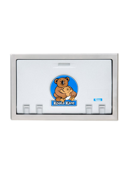 Stainless Steel Horizontal Built-in Baby Changing Station with Flange Bobrick KB100-ST #BOKB100ST05