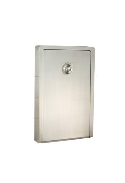 Stainless Steel Vertical Wall Mounted Baby Changing Station Bobrick KB111-SSWM #BOKB111SSWM