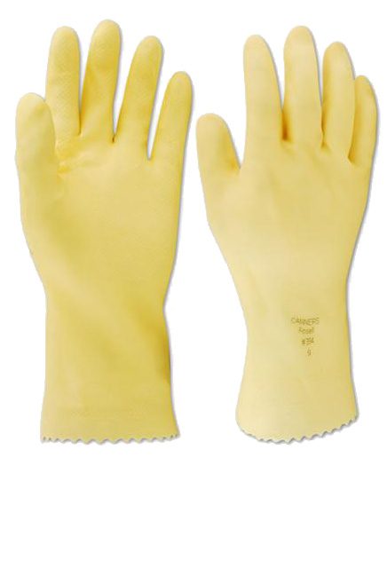 Gants en latex naturel doublés de coton #SE04122000M