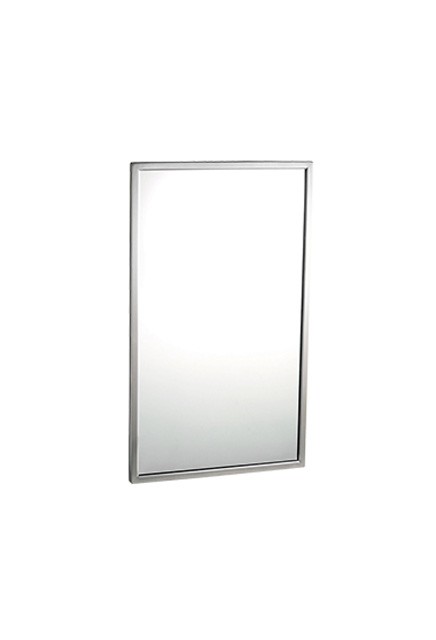 Miroir avec contour soudé fini satiné #BOB29024360