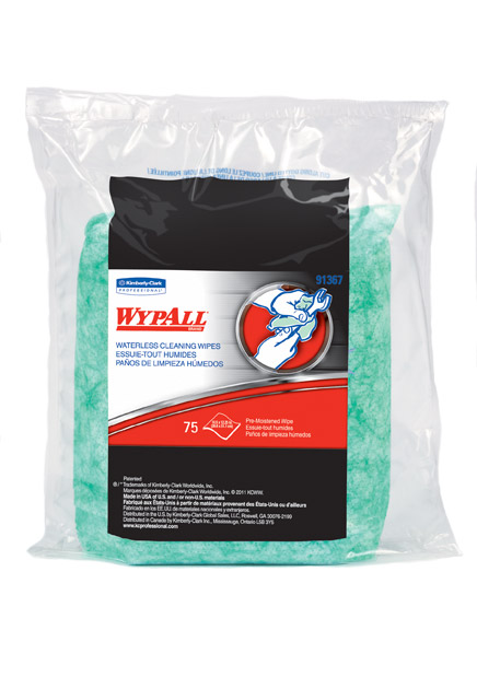 Wypall waterless cleaning wipes #KC091367000