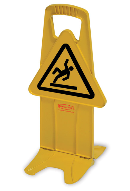 Stable Safety Sign with International Wet Floor Symbol #RB9S0925JAU