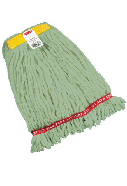 Shrinkless Web Foot, Synthetic Wet Mop, Narrow Band, Looped-End, White #RBA21106VER