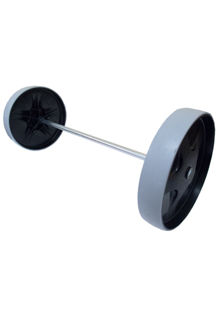 Repair Kit Containing 2 wheels of 8" with Axel for Cart Rubbermaid 6173 #PR6173L9000
