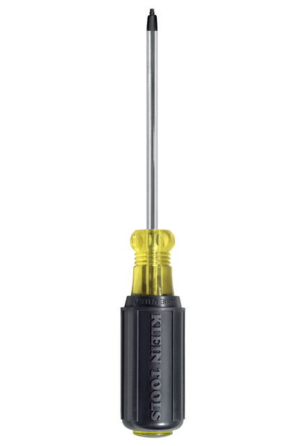 Square Tip Screwdriver #3 Round-Shank of 4", Klein Tool #TQ0TV529000