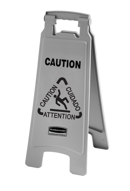 Trilingual 2-Sided Caution Sign Executive Series #RB186750600