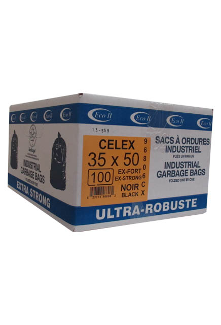 Black Garbage Bags 35 X 50 X-Strong Celex #GO096806000
