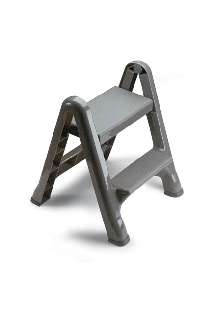 Escabeau à deux marches pliable #RB420903GRI
