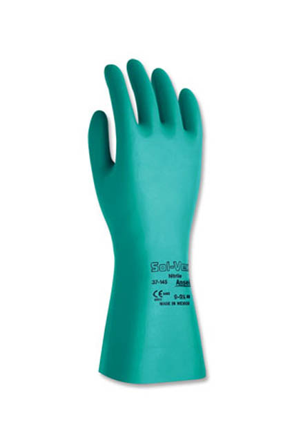 Gants en nitrile 11 mils. Verts fini gauffré 37-145 Sol-Vex #TQSAX986000