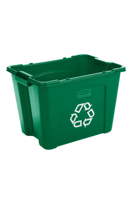 571473 Blue Recycling Box with Logo 14 gal #RB571473VER