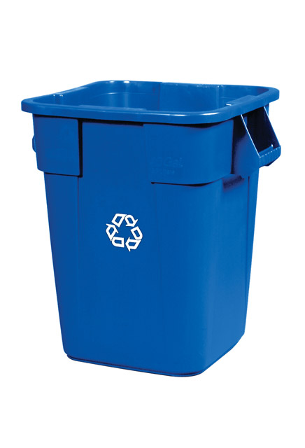BRUTE 3536-73 Square Recycling Container without Lid #RB353673BLE