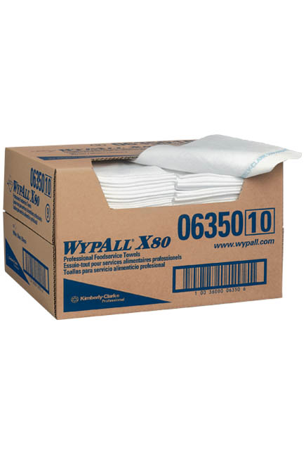 06280 Wypall Antimicrobial Quaterfold Foodservice Cloths #KC006350000