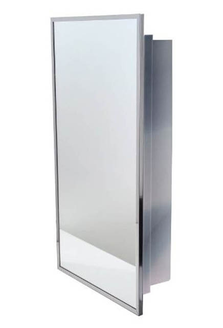 Armoire à pharmacie en acier inoxydable avec miroir #FR00800S000