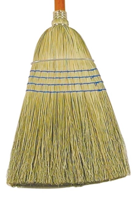 Corn Broom, 4 Strings with 54" Handle #RB006383BLE