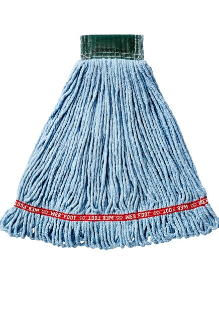 Shrinkless Web Foot, Synthetic Wet Mop, Wide Band, Looped-End #RBA25206BLE