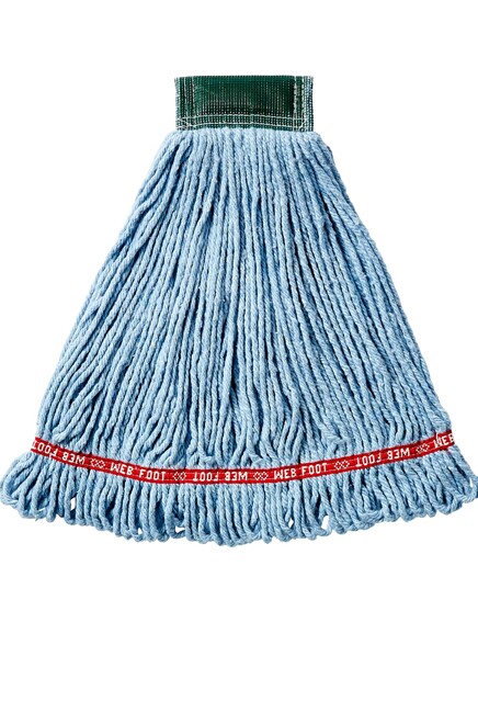 Shrinkless Web Foot, Synthetic Wet Mop, Wide Band, Looped-End #RBA25306BLE