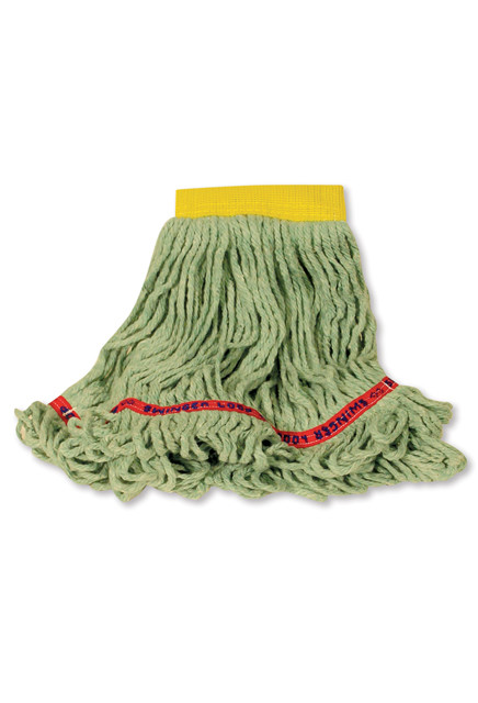 Swinger Loop Synthetic Wet Mop, Narrow Band, Looped-end, Green #RBC11106VER
