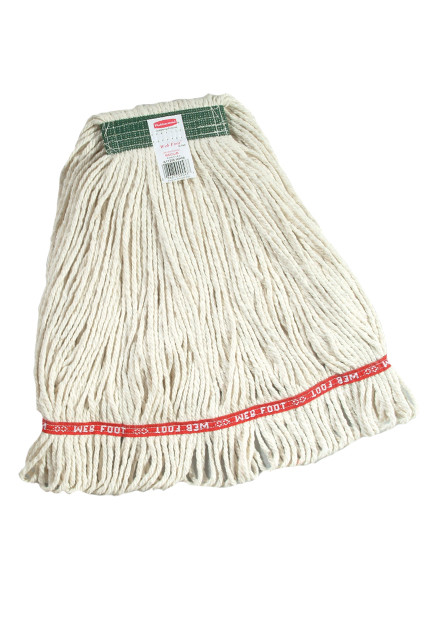 Swinger Loop, Cotton and Synthetic Wet Mop, Narrow Band, Looped-End, White #RBC11106BLA